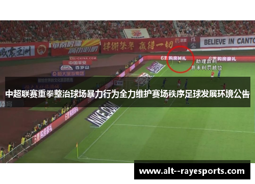 中超联赛重拳整治球场暴力行为全力维护赛场秩序足球发展环境公告